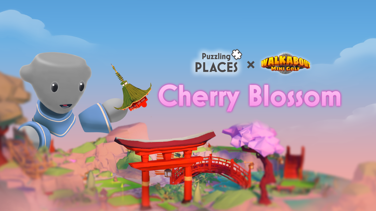 Соберите воедино весенний маршрут с вишневыми цветами в Puzzling Places от Walkabout
