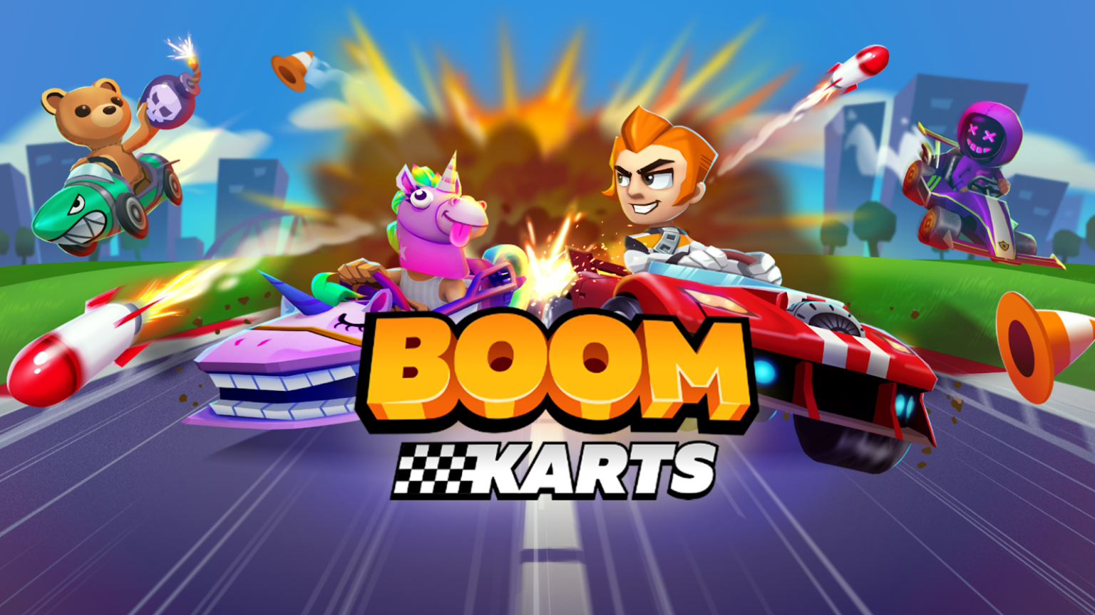 Многопользовательская гонка Boom Karts поддерживает кроссплатформенную игру между VR и мобильными устройствами